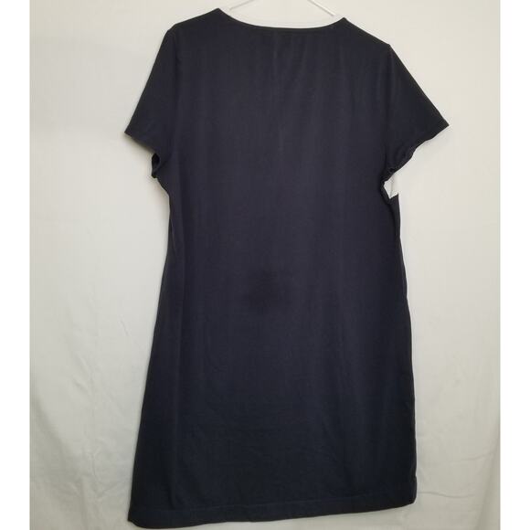 Tommy Hilfiger T-Shirt A-Line Dress Short Sleeves Pullover Round Neck Size XL - Picture 3 of 8